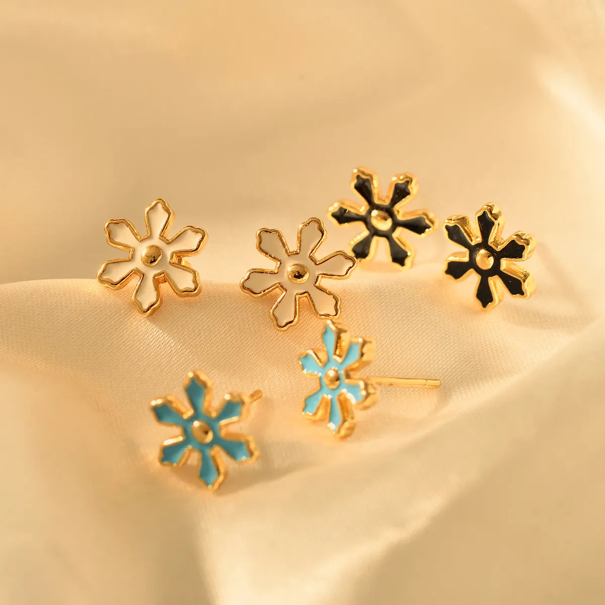 1 Pair Elegant Gear Copper Ear Studs