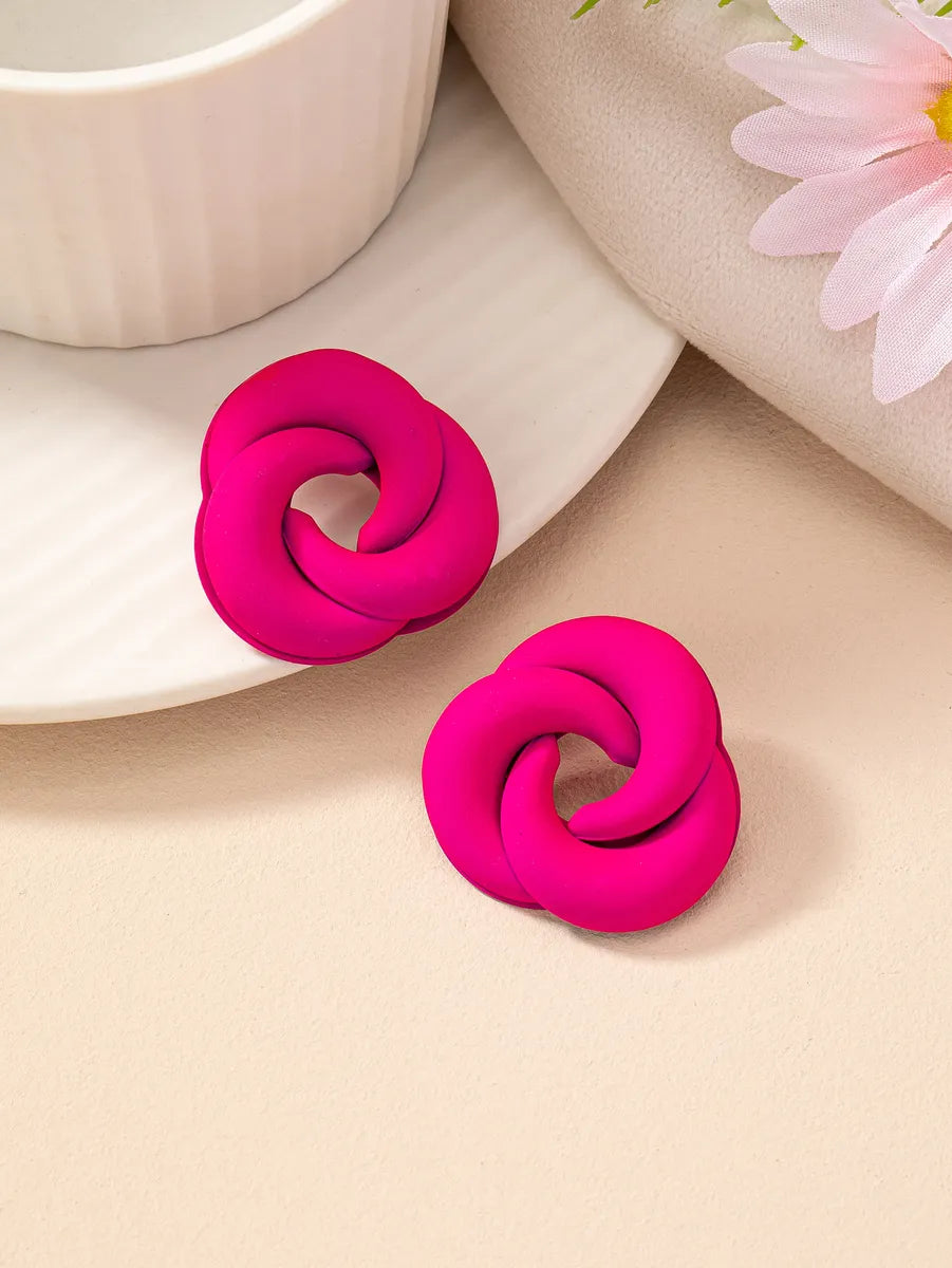 1 Pair Elegant Geometric Alloy Ear Studs