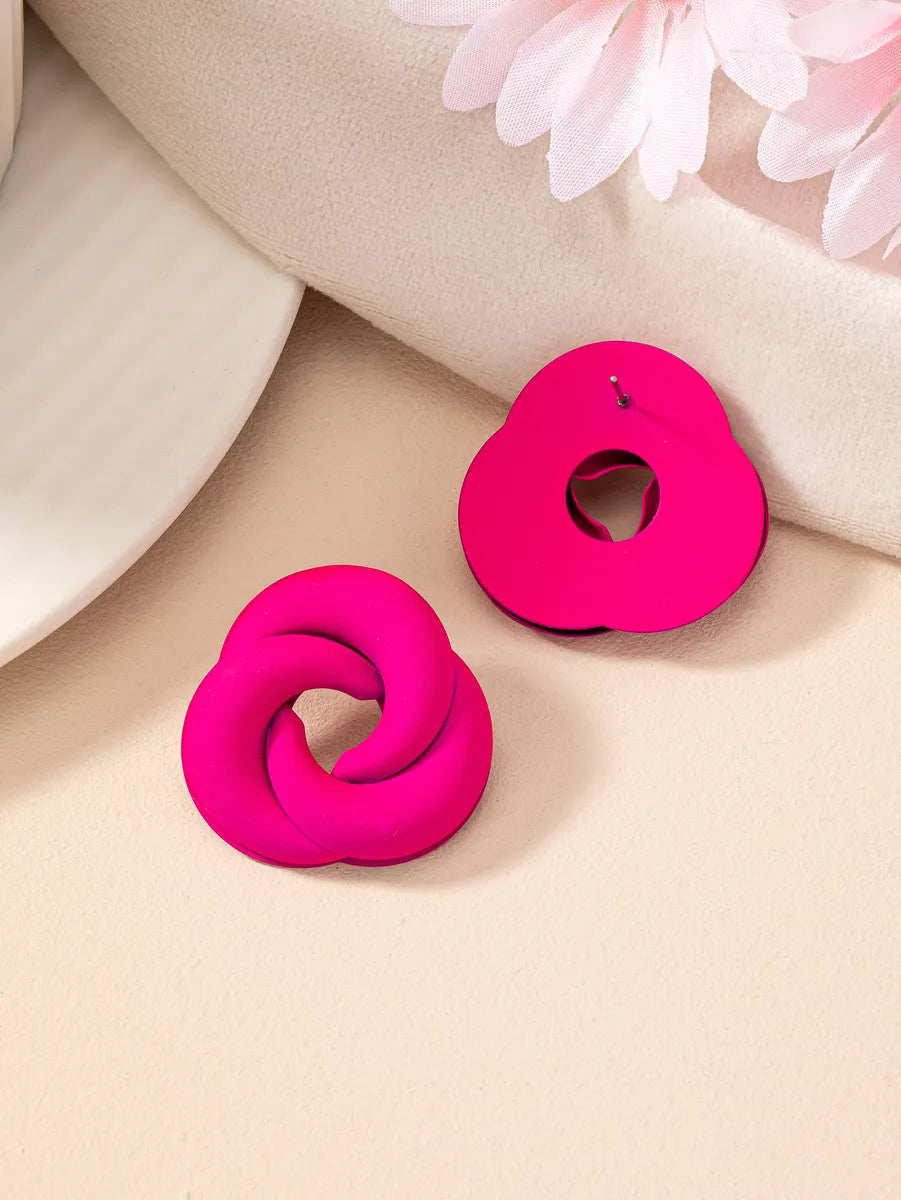 1 Pair Elegant Geometric Alloy Ear Studs