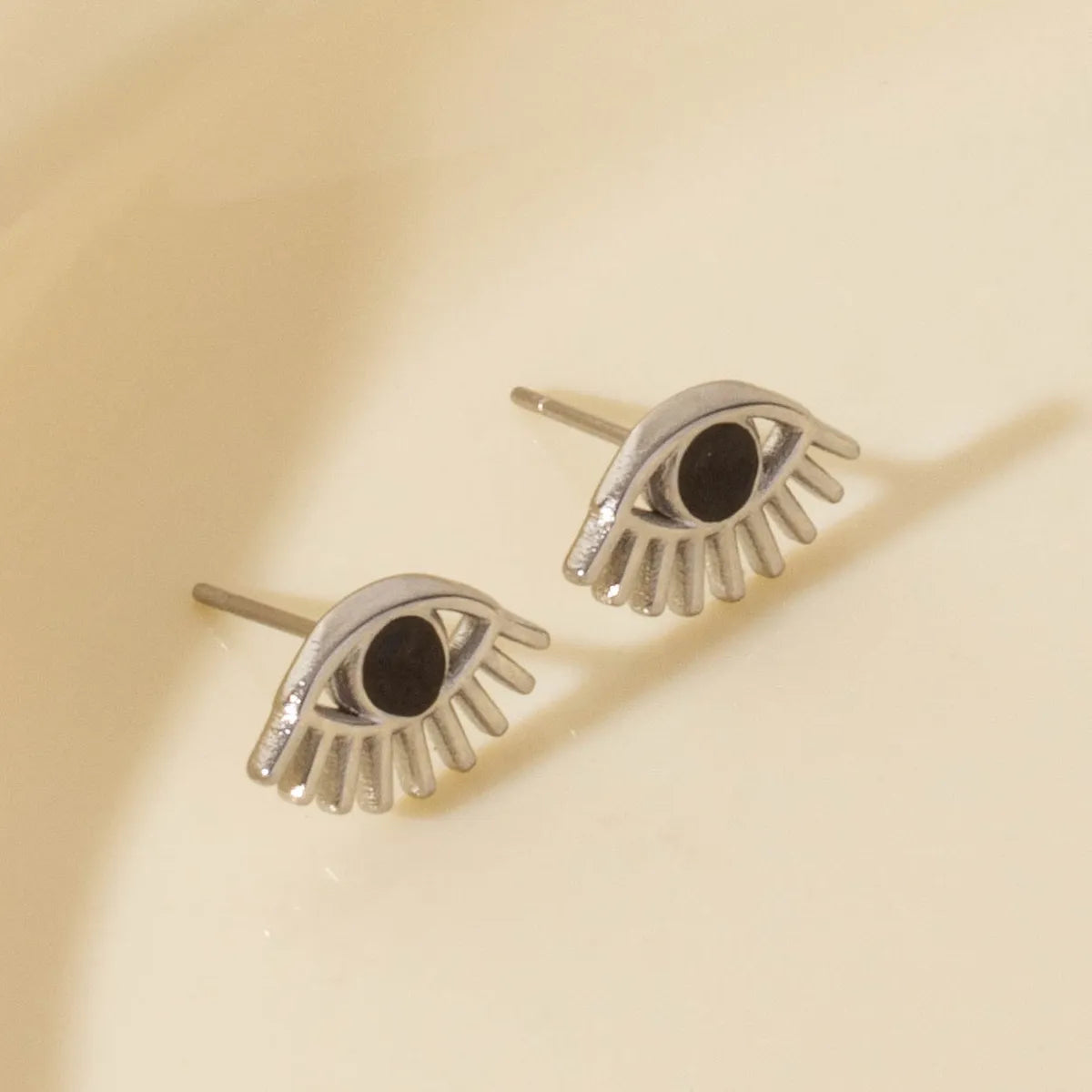 1 Pair Elegant Geometric Eye 304 Stainless Steel Ear Studs