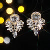 1 Pair Elegant Geometric Inlay Alloy Rhinestones Zircon Drop Earrings