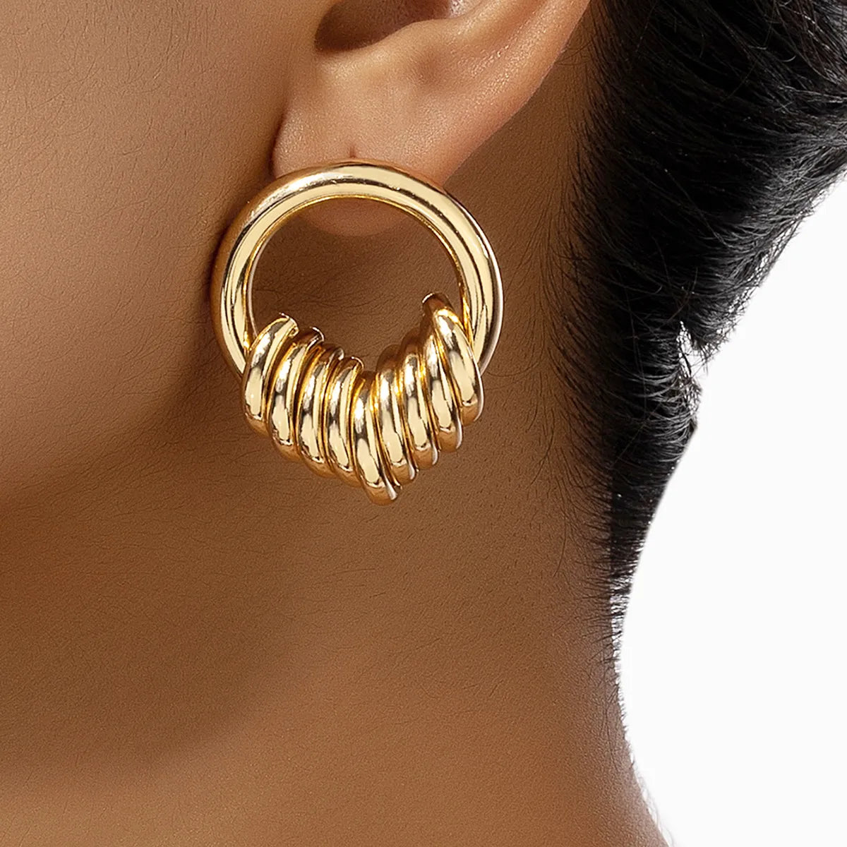 1 Pair Elegant Geometric Plating Alloy Earrings