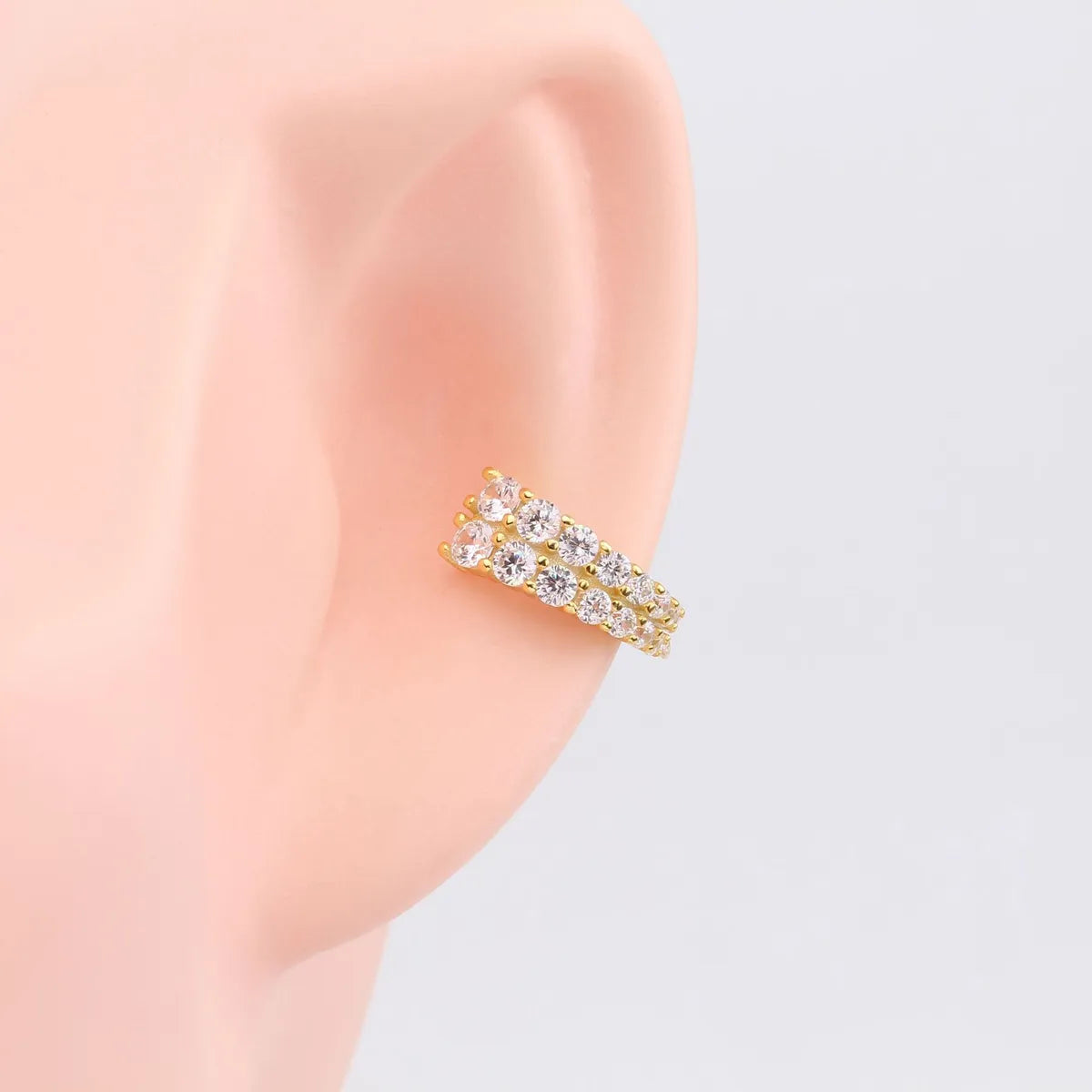 1 Pair Elegant Geometric Sterling Silver Plating Inlay Zircon Earrings