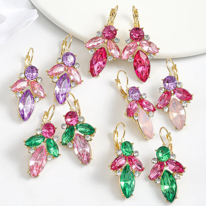 1 Pair Elegant Geometric Water Droplets Alloy Drop Earrings