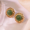 1 Pair Elegant Glam Classic Style Geometric 304 Stainless Steel Imitation Gold  Ear Studs