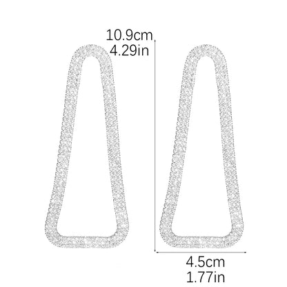 1 Pair Elegant Glam Geometric Inlay Alloy Rhinestones Drop Earrings