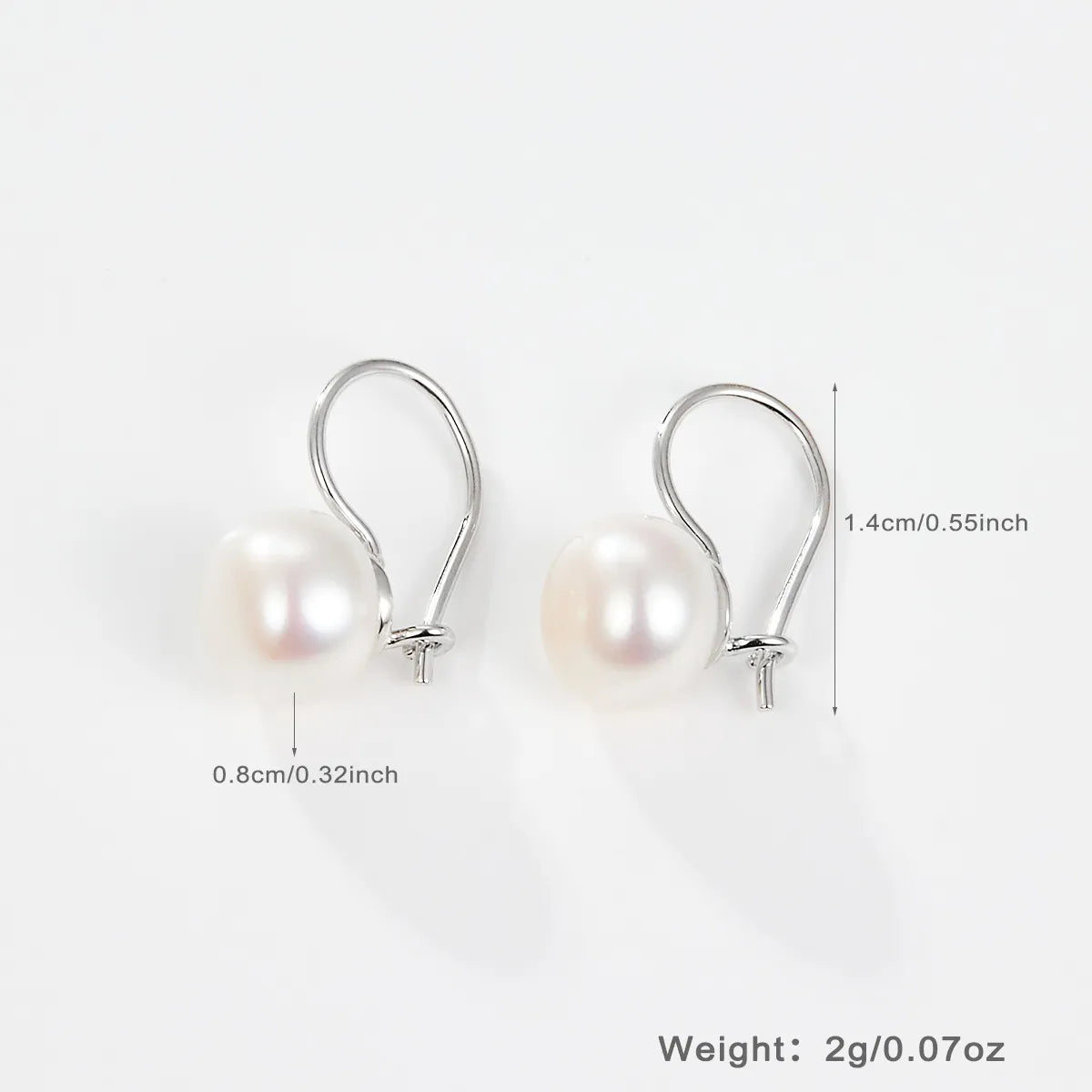 1 Pair Elegant Glam Geometric Plating Inlay Sterling Silver Freshwater Pearl Drop Earrings