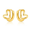 1 Pair Elegant Glam Heart Shape Plating Sterling Silver White Gold Plated Gold Plated Earrings