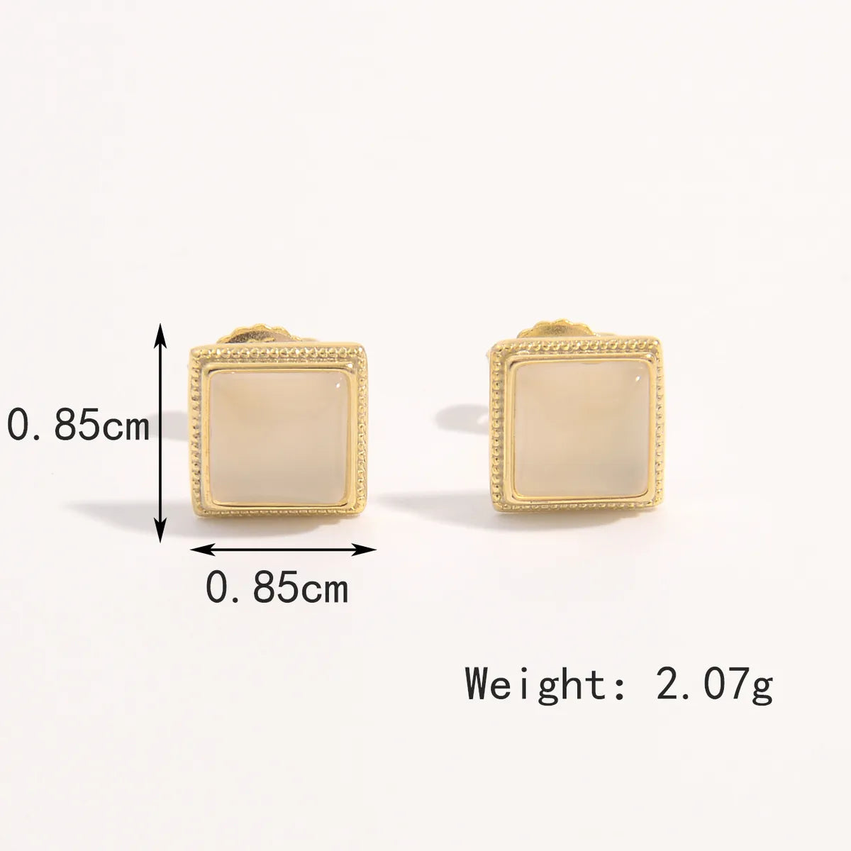 1 Pair Elegant Glam Luxurious Shamrock Triangle Square Plating Inlay Sterling Silver Zircon 14K Gold Plated Ear Studs