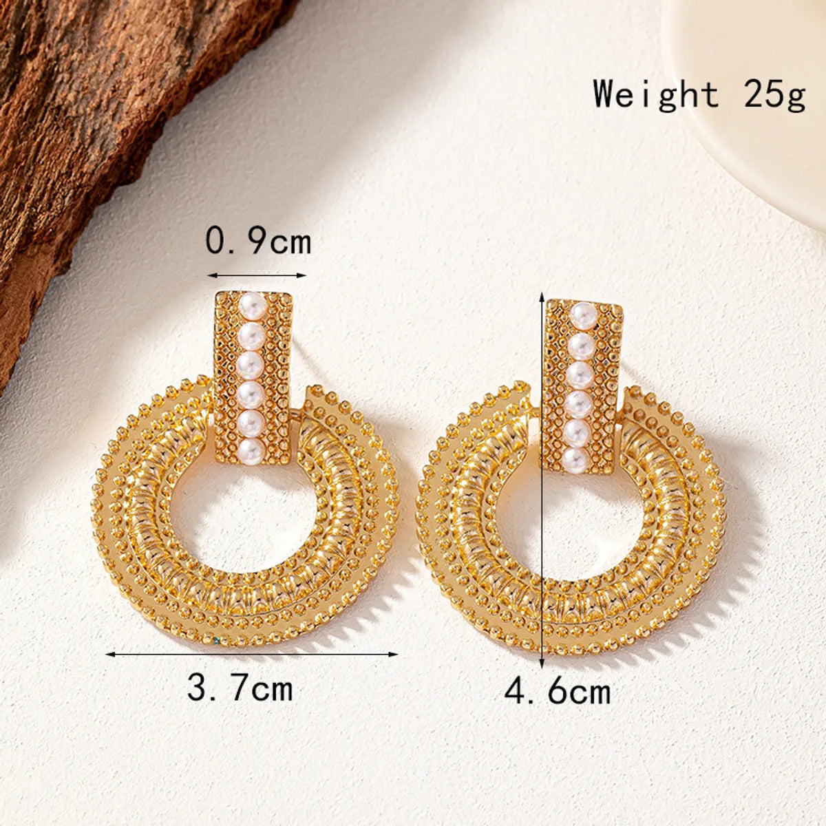 1 Pair Elegant Glam Luxurious Solid Color Inlay Ferroalloy Pearl 14k Gold Plated Drop Earrings