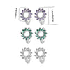 1 Pair Elegant Glam Luxurious Wreath Plating Inlay Copper Zircon White Gold Plated Earrings