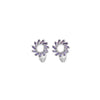 1 Pair Elegant Glam Luxurious Wreath Plating Inlay Copper Zircon White Gold Plated Earrings