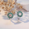 1 Pair Elegant Glam Luxurious Wreath Plating Inlay Copper Zircon White Gold Plated Earrings