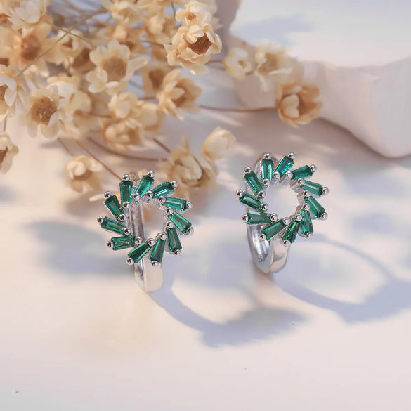 1 Pair Elegant Glam Luxurious Wreath Plating Inlay Copper Zircon White Gold Plated Earrings