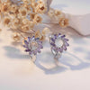 1 Pair Elegant Glam Luxurious Wreath Plating Inlay Copper Zircon White Gold Plated Earrings