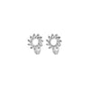 1 Pair Elegant Glam Luxurious Wreath Plating Inlay Copper Zircon White Gold Plated Earrings
