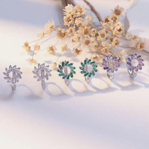 1 Pair Elegant Glam Luxurious Wreath Plating Inlay Copper Zircon White Gold Plated Earrings