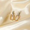 1 Pair Elegant Glam Simple Style Round Plating Inlay Copper Zircon K Gold Plated Drop Earrings