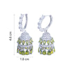 1 Pair Elegant Glam Water Droplets Tassel Inlay Copper Zircon White Gold Plated Drop Earrings