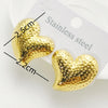 1 Pair Elegant Heart Shape 304 Stainless Steel 18K Gold Plated Ear Studs