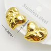 1 Pair Elegant Heart Shape 304 Stainless Steel 18K Gold Plated Ear Studs