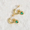 1 Pair Elegant Heart Shape Plating Inlay Copper Zircon 14k Gold Plated Ear Studs