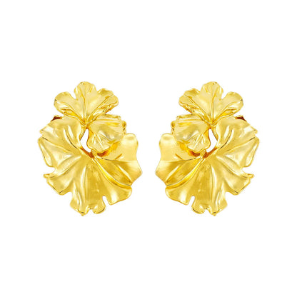 1 Pair Elegant Irregular Plating Alloy Gold Plated Drop Earrings