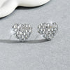 1 Pair Elegant Lady Classic Style C Shape Triangle Heart Shape Inlay Alloy Glass Drop Earrings Ear Studs