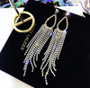1 Pair Elegant Lady Classic Style Geometric Inlay Alloy Artificial Rhinestones Drop Earrings