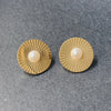 1 Pair Elegant Lady Classic Style Heart Shape Plating Stainless Steel Artificial Pearls 14K Gold Plated Ear Studs