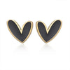 1 Pair Elegant Lady Commute Heart Shape Plating 304 Stainless Steel Corrosive Dripping Oil 18K Gold Plated Ear Studs