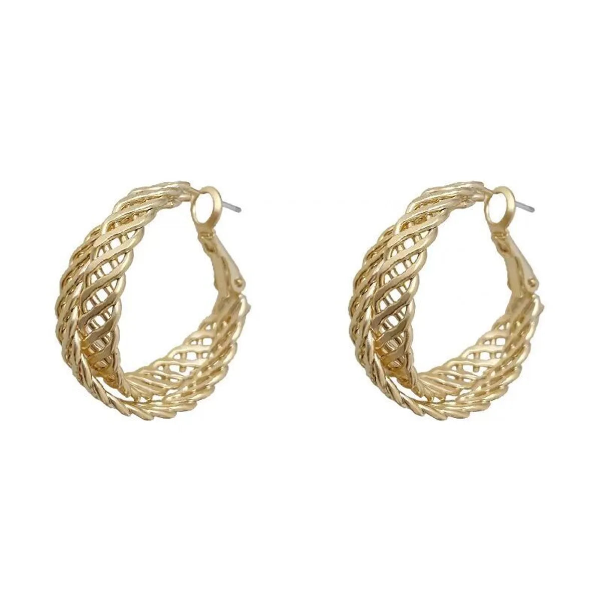 1 Pair Elegant Lady Geometric Alloy Earrings