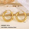 1 Pair Elegant Lady Geometric Plating 304 Stainless Steel Earrings