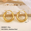 1 Pair Elegant Lady Geometric Plating 304 Stainless Steel Earrings