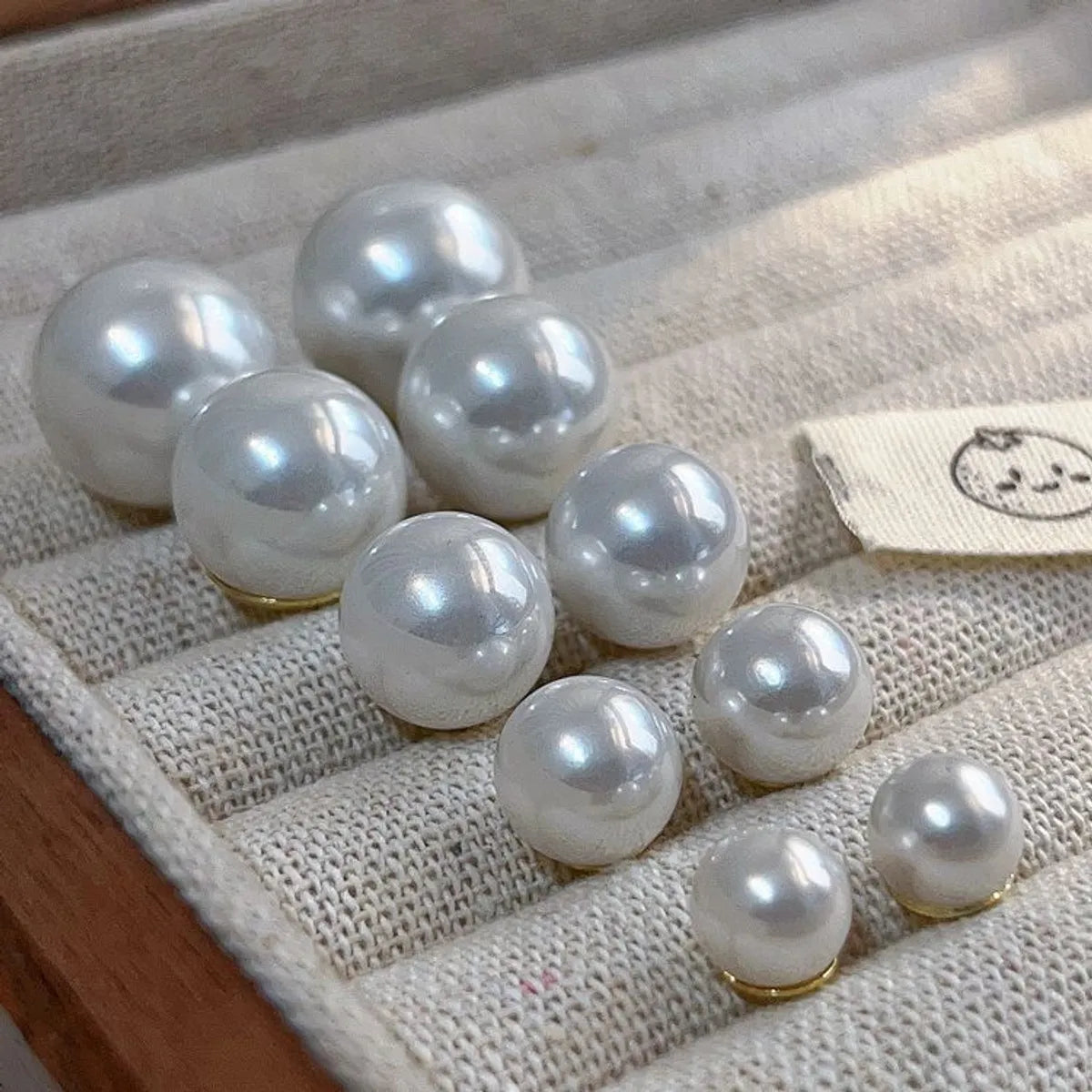 1 Pair Elegant Lady Geometric Plating Imitation Pearl Ear Studs