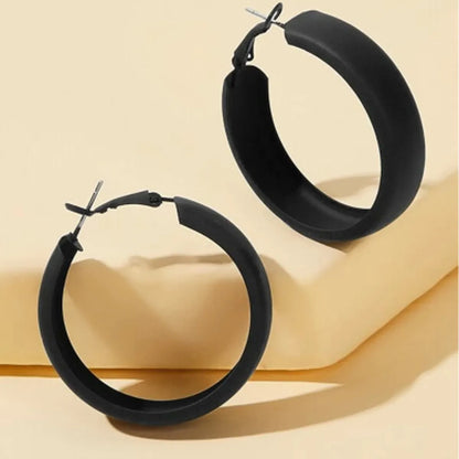 1 Pair Elegant Lady Geometric Solid Color Alloy Earrings