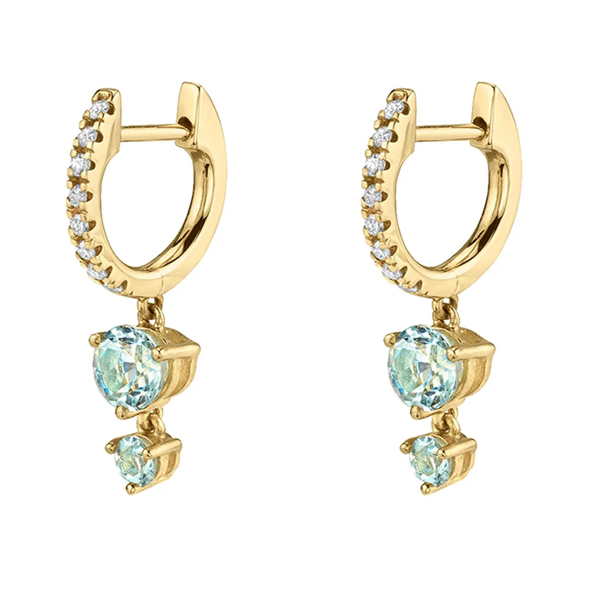 1 Pair Elegant Lady Heart Shape Plating Inlay Copper Zircon 18k Gold Plated Drop Earrings