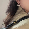 1 Pair Elegant Lady Irregular Plating Imitation Pearl Metal Earrings