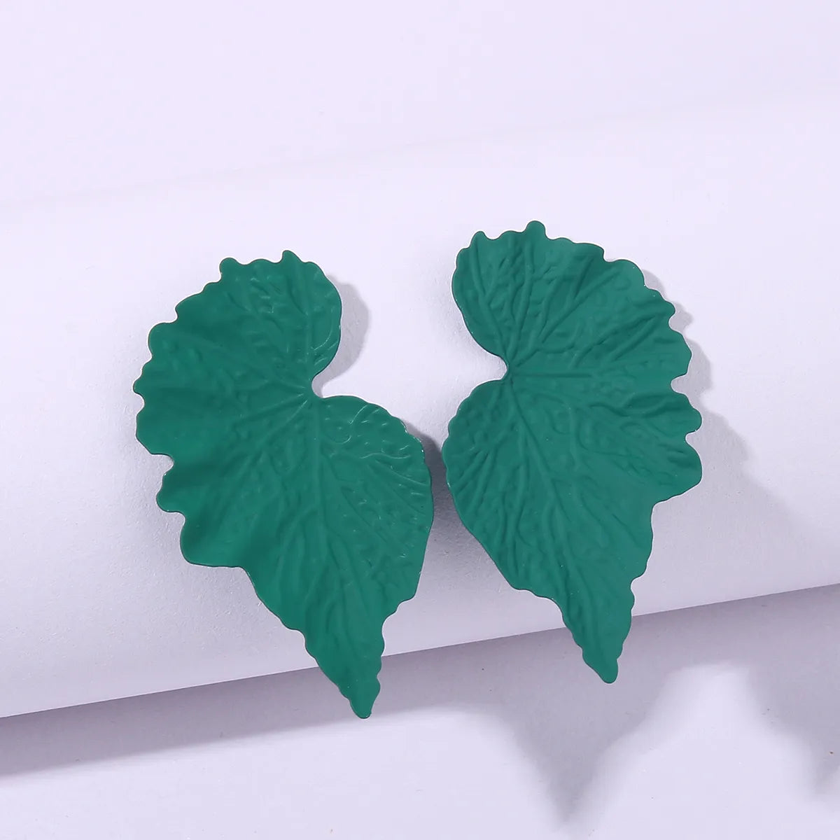 1 Pair Elegant Lady Leaves Stoving Varnish Alloy Ear Studs