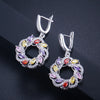 1 Pair Elegant Lady Modern Style Geometric Circle Plating Inlay Copper Zircon Drop Earrings