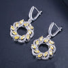 1 Pair Elegant Lady Modern Style Geometric Circle Plating Inlay Copper Zircon Drop Earrings