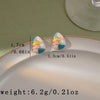1 Pair Elegant Lady Modern Style Geometric Water Droplets Enamel Zinc Alloy Ear Studs