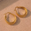 1 Pair Elegant Lady Streetwear Geometric Circle Plating 304 Stainless Steel 18K Gold Plated Earrings