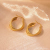 1 Pair Elegant Lady Streetwear Geometric Circle Plating 304 Stainless Steel 18K Gold Plated Earrings