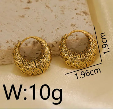 1 Pair Elegant Lady Streetwear Geometric Copper 14K Gold Plated Hoop Earrings