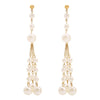 1 Pair Elegant Lady Streetwear Geometric Tassel Plating Artificial Pearl Alloy Drop Earrings