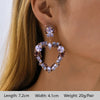 1 Pair Elegant Luxurious Bohemian Round Petal Plating Inlay Copper Alloy Zinc Alloy Rhinestones Glass Drop Earrings