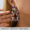 1 Pair Elegant Luxurious Bohemian Round Petal Plating Inlay Copper Alloy Zinc Alloy Rhinestones Glass Drop Earrings