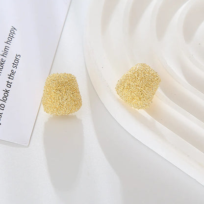 1 Pair Elegant Luxurious Geometric Plating Alloy Gold Plated Ear Studs