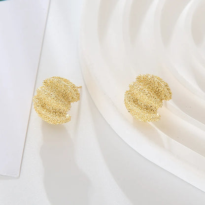 1 Pair Elegant Luxurious Geometric Plating Alloy Gold Plated Ear Studs